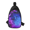 Purple Galaxy Space Blue Starfield Print Sling Bag