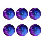 Purple Galaxy Space Blue Starfield Print Coaster Set