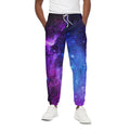 Purple Galaxy Space Blue Starfield Print Cotton Sweatpants