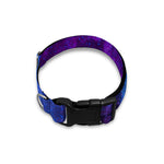 Purple Galaxy Space Blue Starfield Print Dog Collar