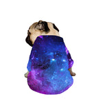 Purple Galaxy Space Blue Starfield Print Dog Zip Up Jacket