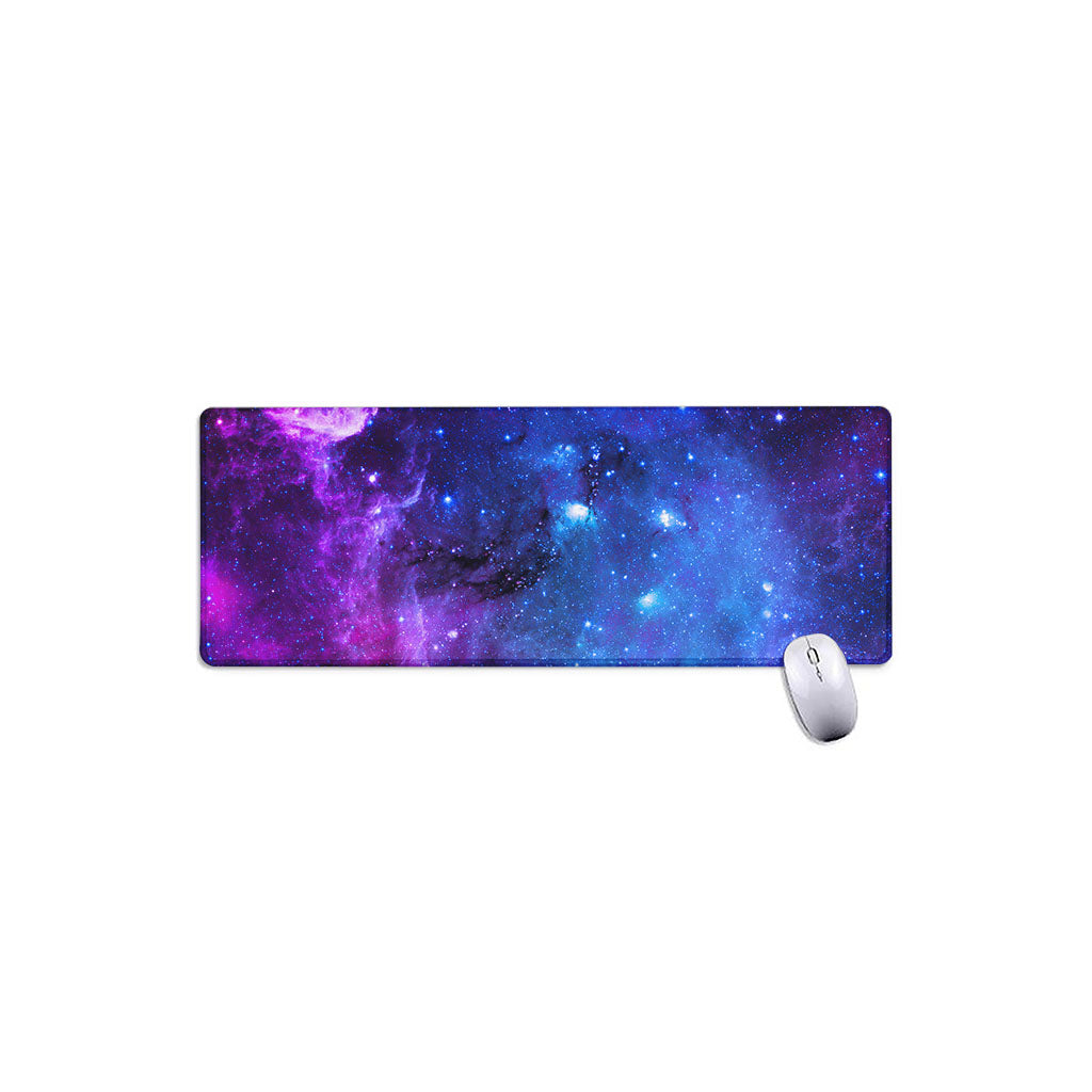 Purple Galaxy Space Blue Starfield Print Extended Mouse Pad