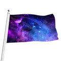 Purple Galaxy Space Blue Starfield Print Flag