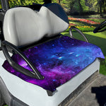 Purple Galaxy Space Blue Starfield Print Golf Cart Seat Cover