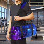 Purple Galaxy Space Blue Starfield Print Gym Bag
