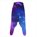 Purple Galaxy Space Blue Starfield Print Hammer Pants