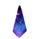 Purple Galaxy Space Blue Starfield Print Hand Towel
