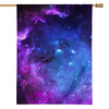 Purple Galaxy Space Blue Starfield Print House Flag