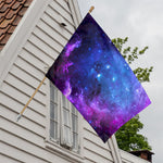 Purple Galaxy Space Blue Starfield Print House Flag