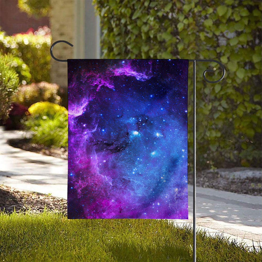 Purple Galaxy Space Blue Starfield Print House Flag