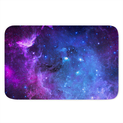 Purple Galaxy Space Blue Starfield Print Indoor Door Mat