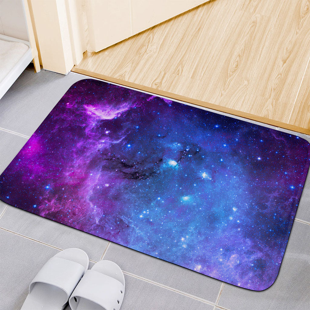 Purple Galaxy Space Blue Starfield Print Indoor Door Mat