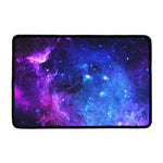 Purple Galaxy Space Blue Starfield Print Kitchen Mat