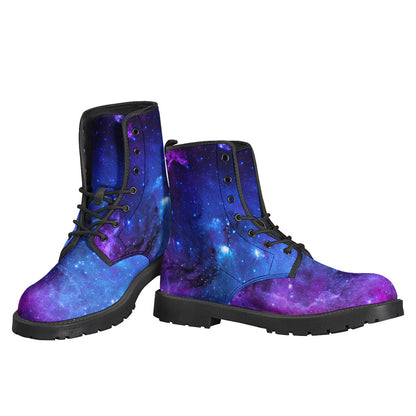 Purple Galaxy Space Blue Starfield Print Backpack