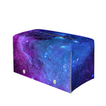 Purple Galaxy Space Blue Starfield Print Leather Tissue Box Cover