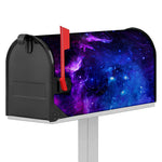 Purple Galaxy Space Blue Starfield Print Mailbox Cover
