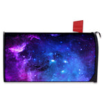 Purple Galaxy Space Blue Starfield Print Mailbox Cover