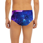 Purple Galaxy Space Blue Starfield Print Men's Briefs