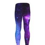Purple Galaxy Space Blue Starfield Print Men's leggings