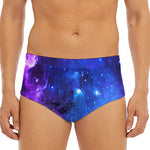 Purple Galaxy Space Blue Starfield Print Men's Triangle Swim Briefs