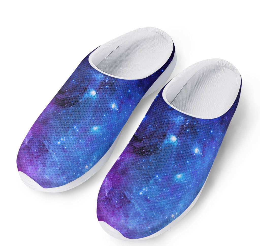 Purple Galaxy Space Blue Starfield Print Mesh Casual Shoes