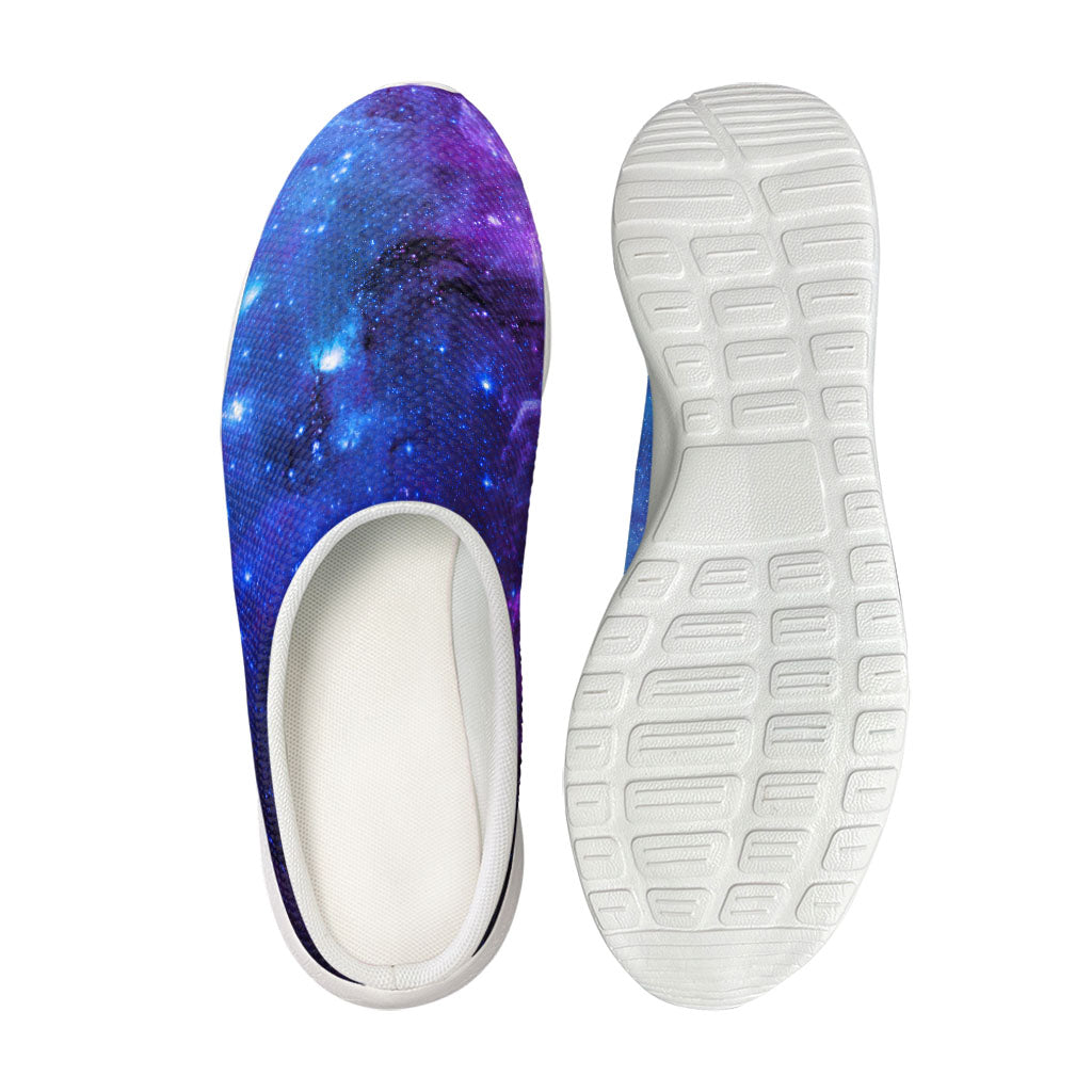 Purple Galaxy Space Blue Starfield Print Mesh Casual Shoes