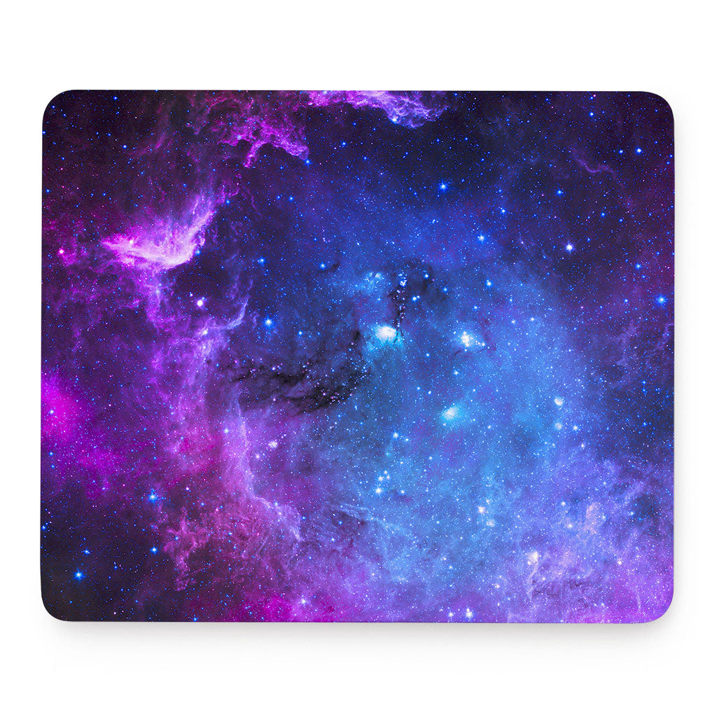 Purple Galaxy Space Blue Starfield Print Mouse Pad