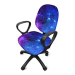 Purple Galaxy Space Blue Starfield Print Office Chair Cover