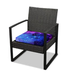 Purple Galaxy Space Blue Starfield Print Outdoor Seat Cushion Cover