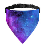 Purple Galaxy Space Blue Starfield Print Over The Collar Dog Bandana