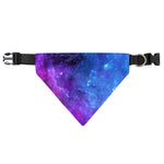 Purple Galaxy Space Blue Starfield Print Over The Collar Dog Bandana