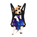 Purple Galaxy Space Blue Starfield Print Pet Carrier Backpack