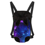 Purple Galaxy Space Blue Starfield Print Pet Carrier Backpack