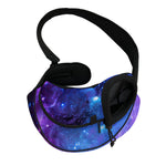 Purple Galaxy Space Blue Starfield Print Pet Sling Carrier