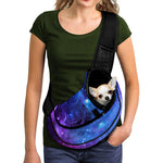 Purple Galaxy Space Blue Starfield Print Pet Sling Carrier