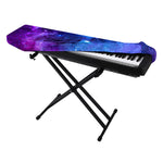Purple Galaxy Space Blue Starfield Print Piano Keyboard Cover