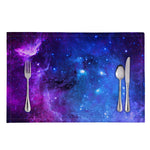 Purple Galaxy Space Blue Starfield Print Placemat