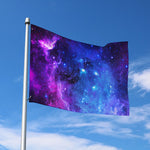 Purple Galaxy Space Blue Starfield Print Polyester Flag