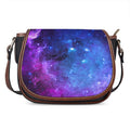 Purple Galaxy Space Blue Starfield Print Saddle Bag