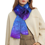 Purple Galaxy Space Blue Starfield Print Scarf