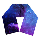 Purple Galaxy Space Blue Starfield Print Scarf