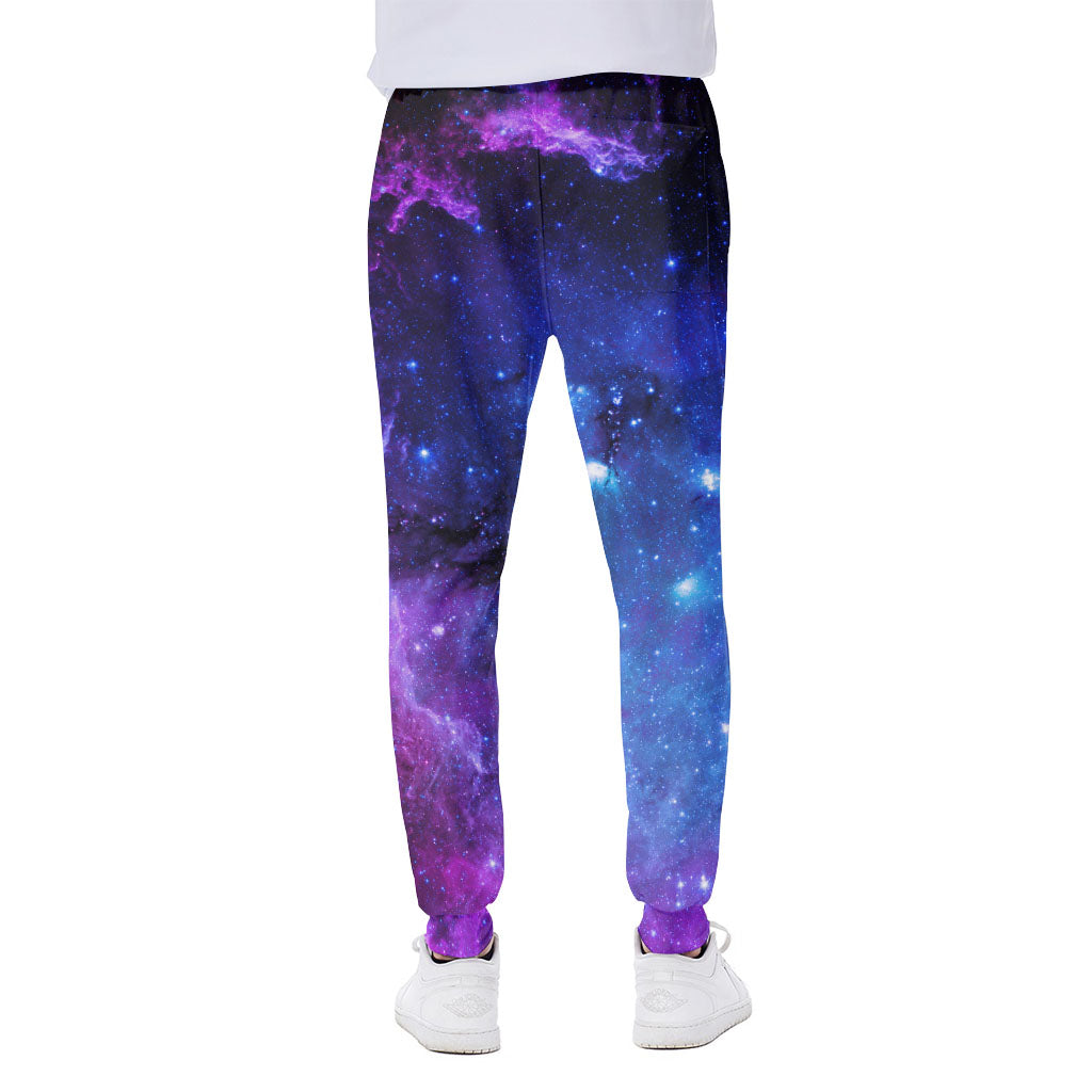 Purple Galaxy Space Blue Starfield Print Scuba Joggers