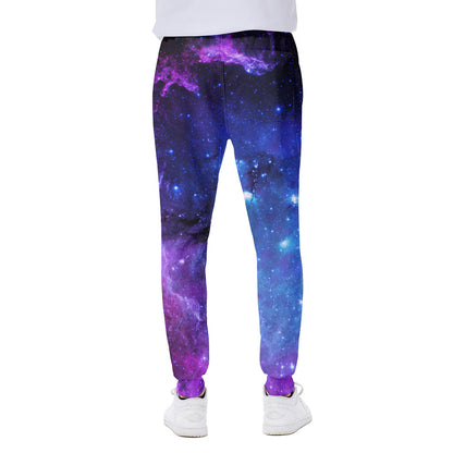 Purple Galaxy Space Blue Starfield Print Scuba Joggers
