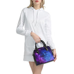 Purple Galaxy Space Blue Starfield Print Shoulder Handbag
