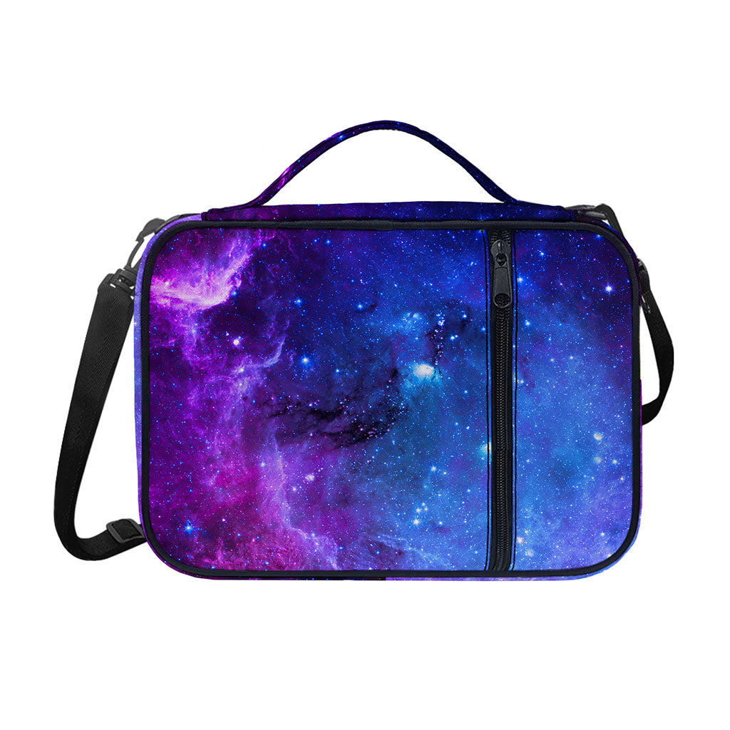 Purple Galaxy Space Blue Starfield Print Shoulder Strap Bible Bag