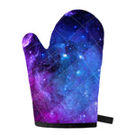 Purple Galaxy Space Blue Starfield Print Single Oven Mitt