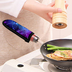 Purple Galaxy Space Blue Starfield Print Skillet Handle Cover