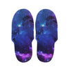 Purple Galaxy Space Blue Starfield Print Slippers
