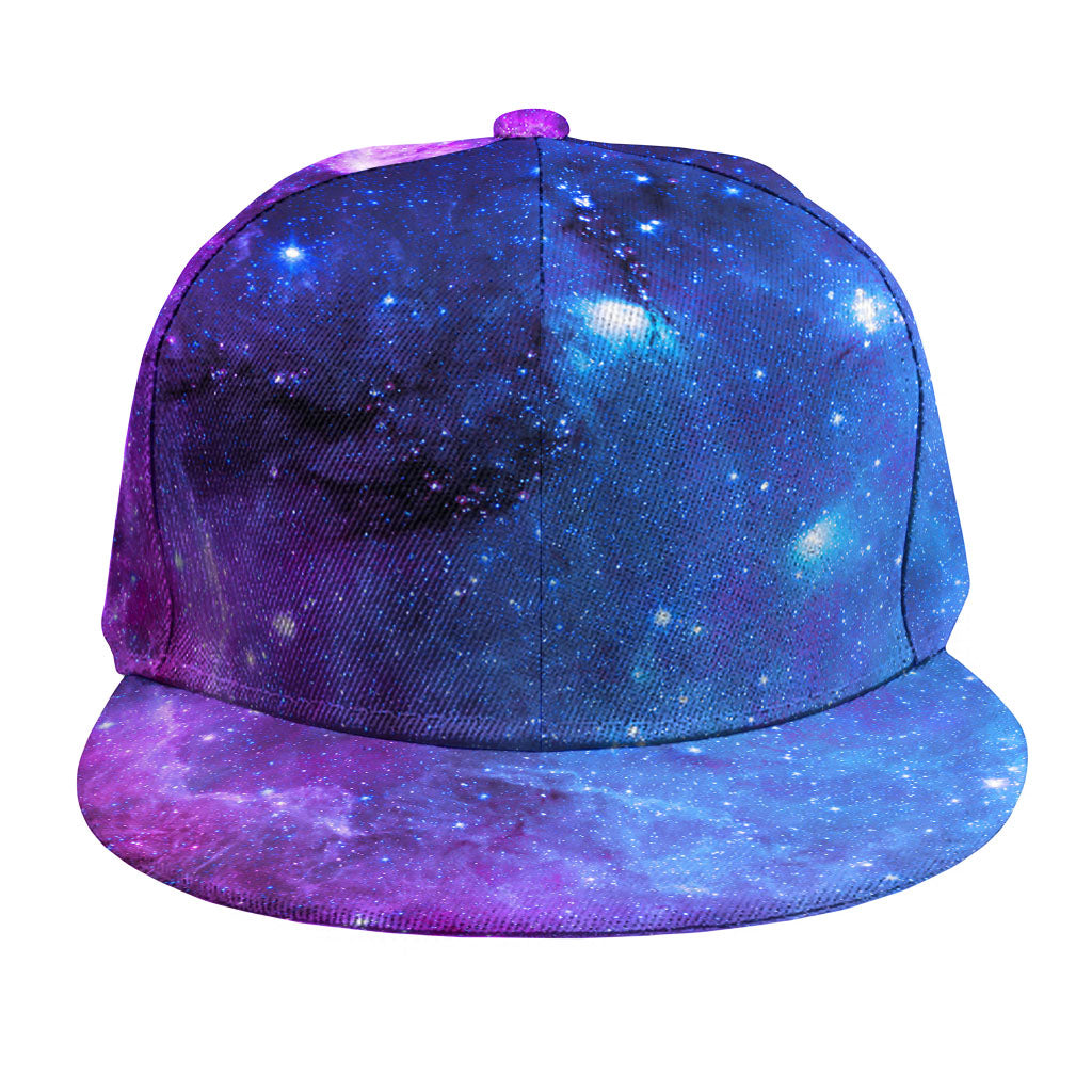 Purple Galaxy Space Blue Starfield Print Snapback Cap