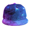 Purple Galaxy Space Blue Starfield Print Snapback Cap